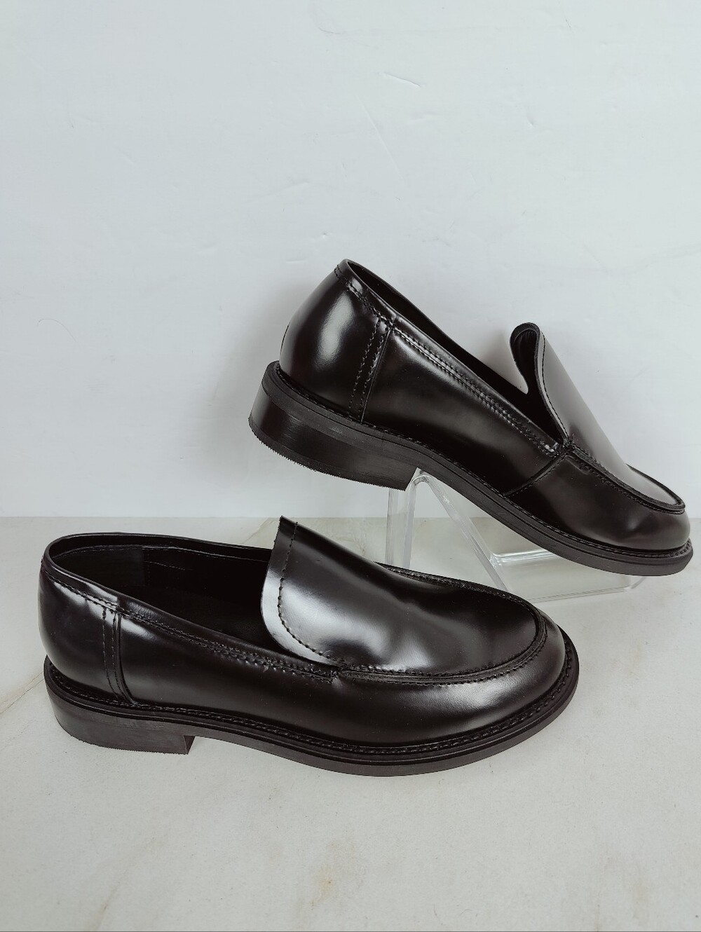 NWOT Steve Madden Women's Larusso Slip On Loafers, Black, Sz 6